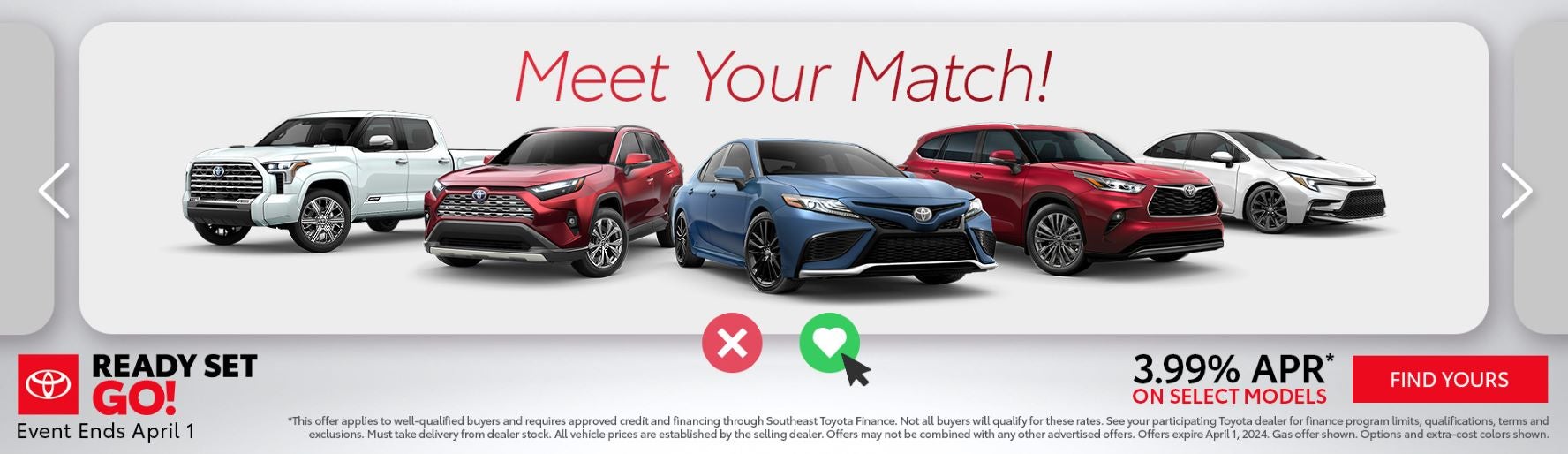Ready Set Go Sales Event Toyota Deals